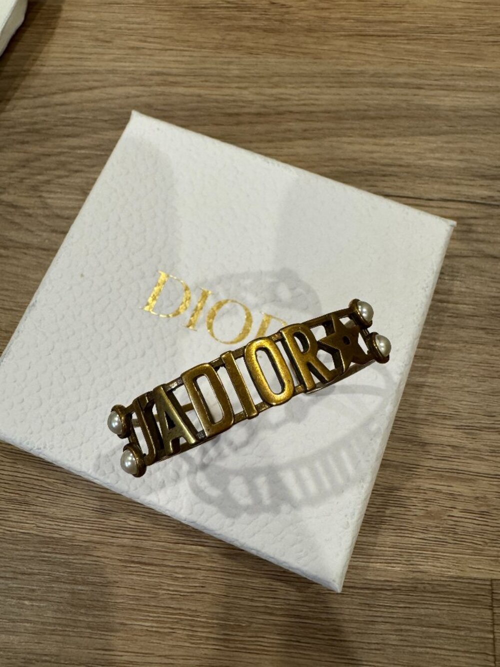 Dior J’ADIOR Gold Tone Bracelet with Pearls & Original Box